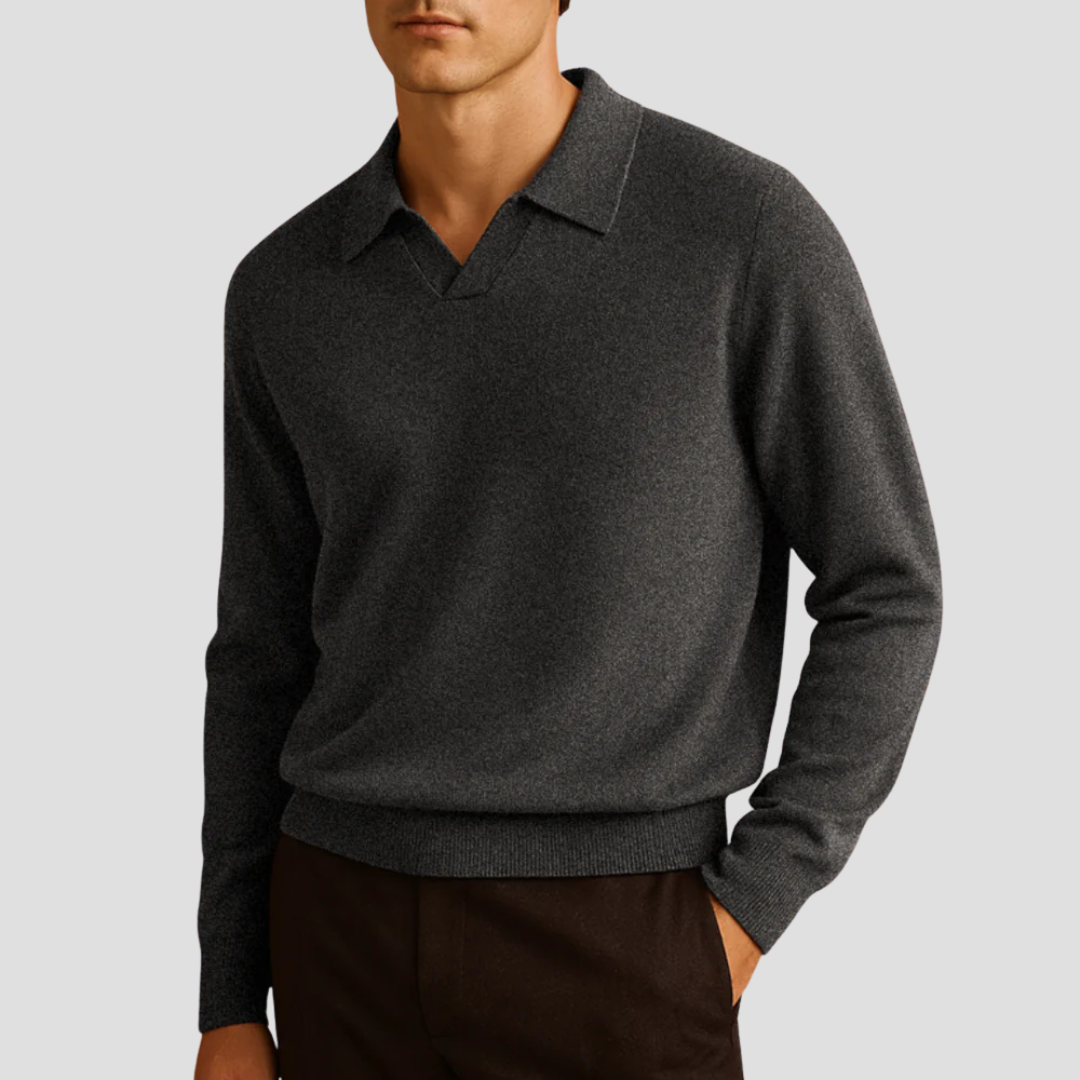 VogeLuxe | Men’s Resort Collar Knit Sweater 4