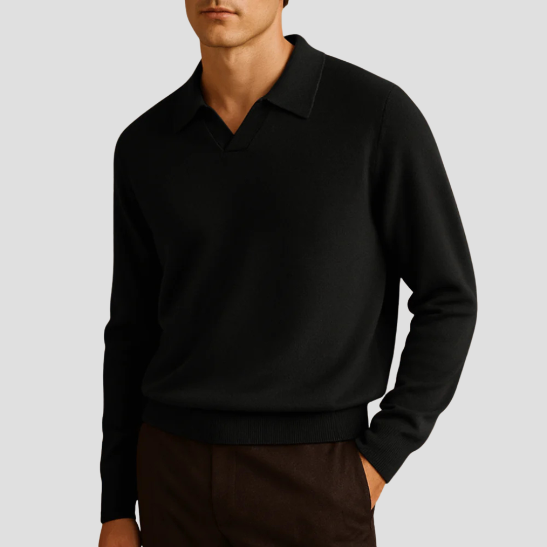 VogeLuxe | Men’s Resort Collar Knit Sweater 5