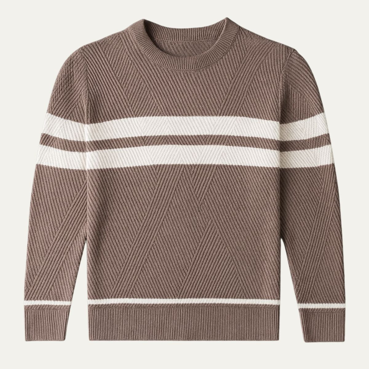 VogeLuxe | Men’s Retro Knit Crewneck Sweater 0