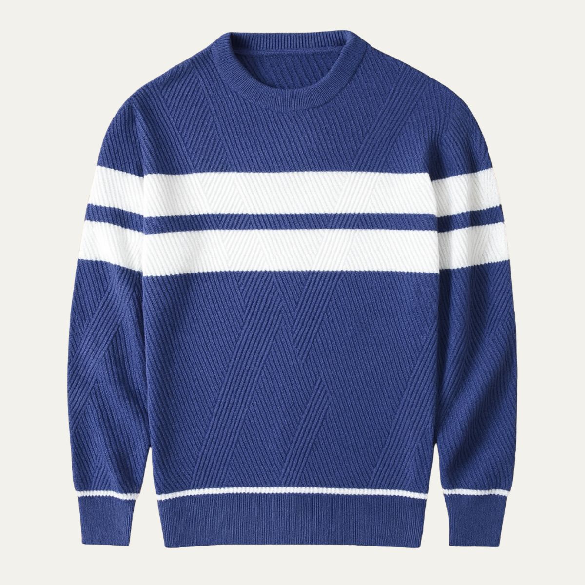 VogeLuxe | Men’s Retro Knit Crewneck Sweater 1