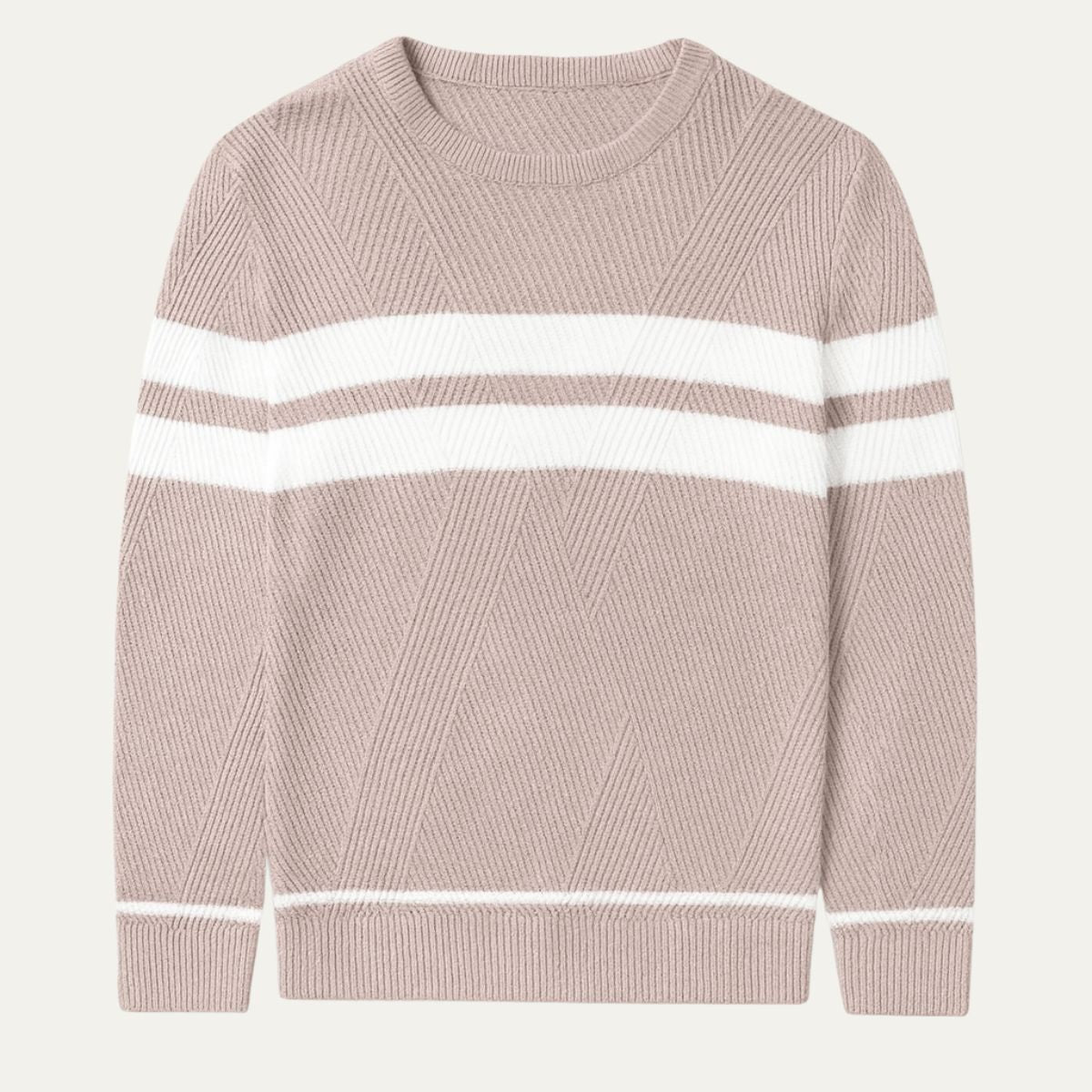 VogeLuxe | Men’s Retro Knit Crewneck Sweater 2
