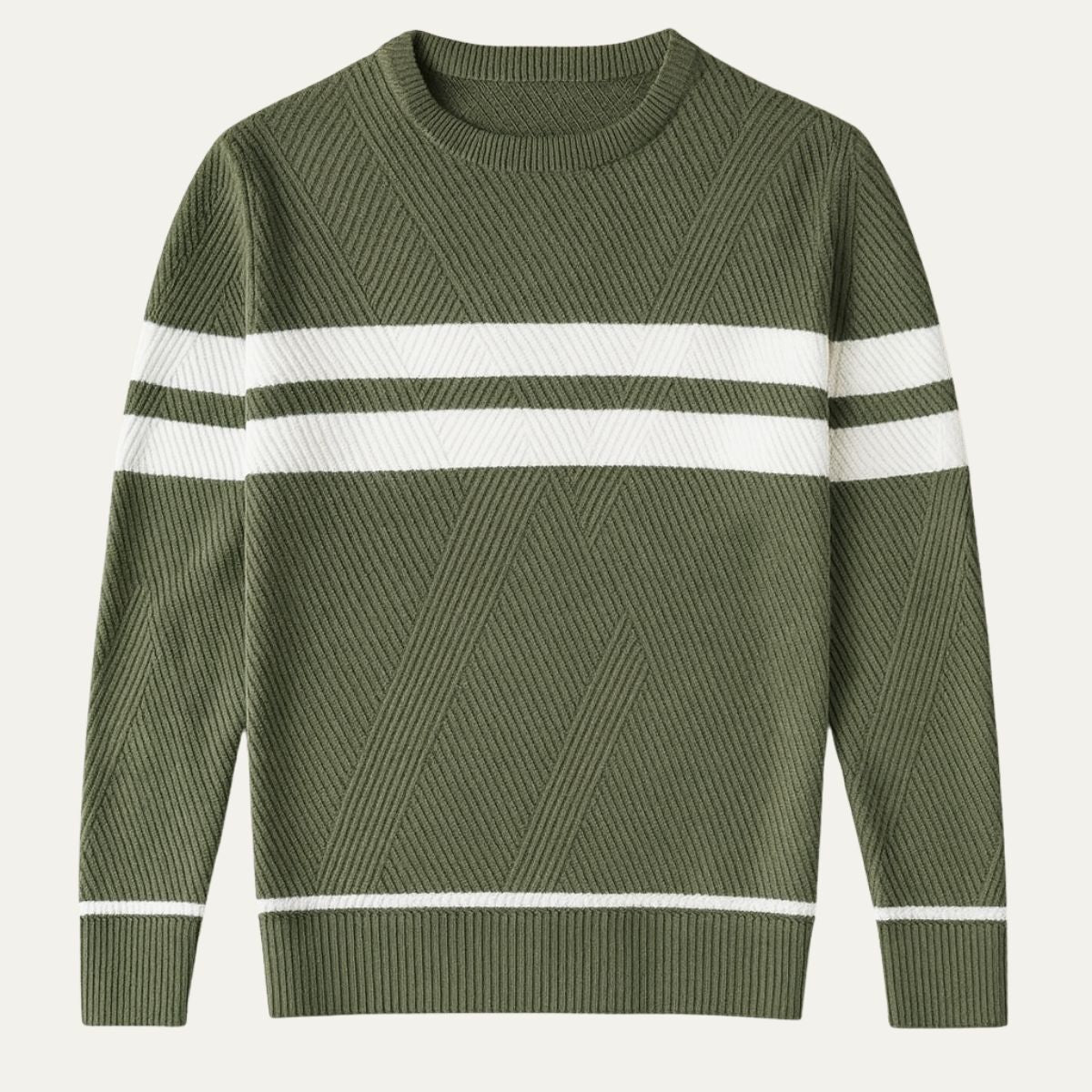 VogeLuxe | Men’s Retro Knit Crewneck Sweater 3