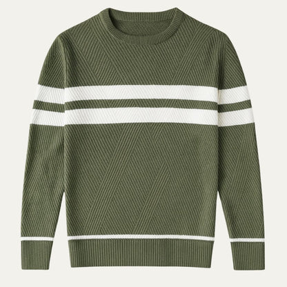VogeLuxe | Men’s Retro Knit Crewneck Sweater 3
