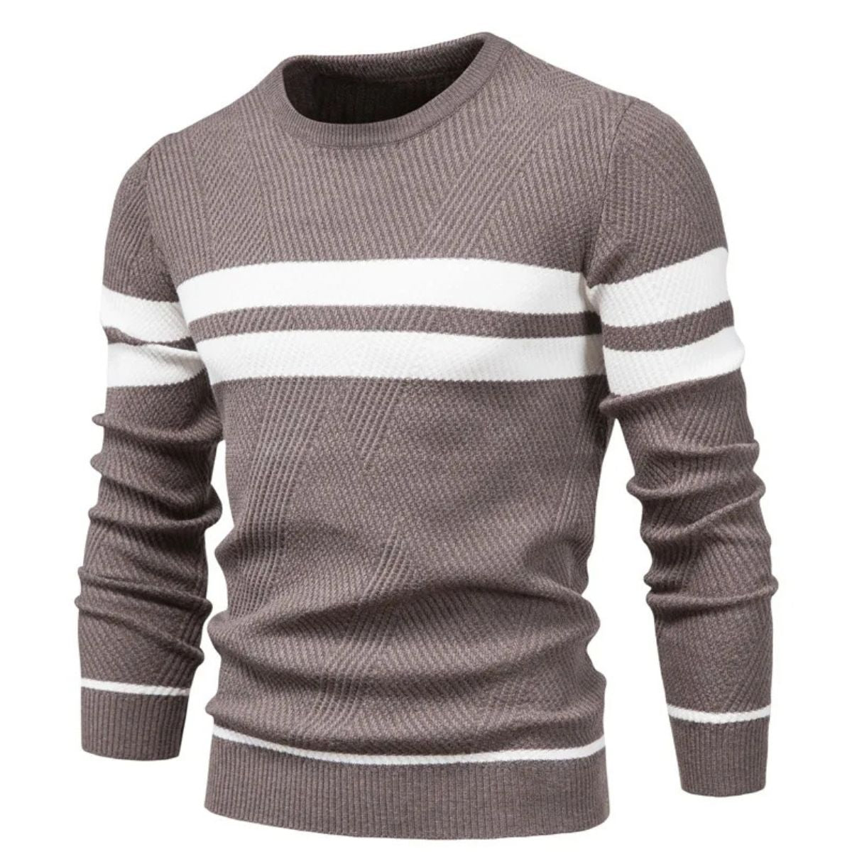 VogeLuxe | Men’s Retro Knit Crewneck Sweater 5