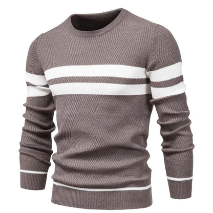 VogeLuxe | Men’s Retro Knit Crewneck Sweater 5