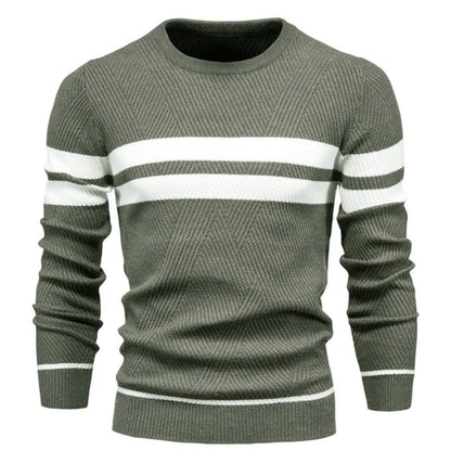 VogeLuxe | Men’s Retro Knit Crewneck Sweater 7