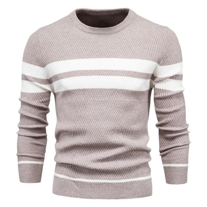 VogeLuxe | Men’s Retro Knit Crewneck Sweater 8
