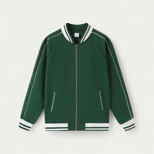 VogeLuxe | Men’s Retro Varsity Zip Jacket 0