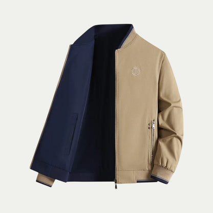 VogeLuxe | Men’s Reversible Crest Bomber Jacket 0