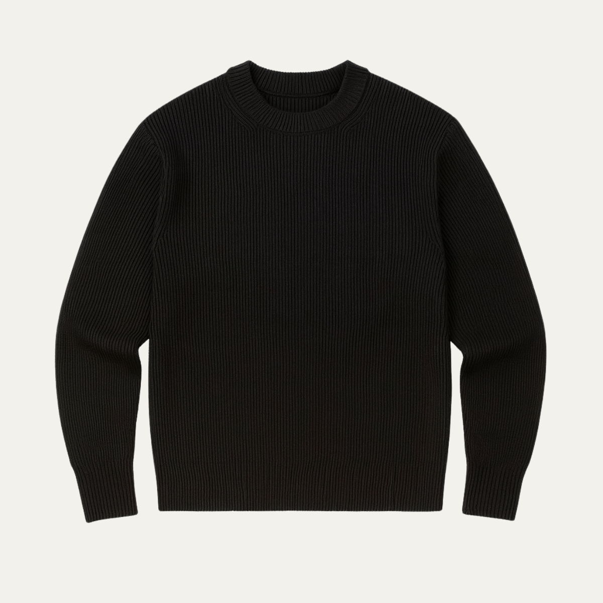 VogeLuxe | Men’s Ribbed Crewneck Sweater 1