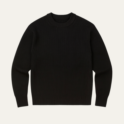 VogeLuxe | Men’s Ribbed Crewneck Sweater 1