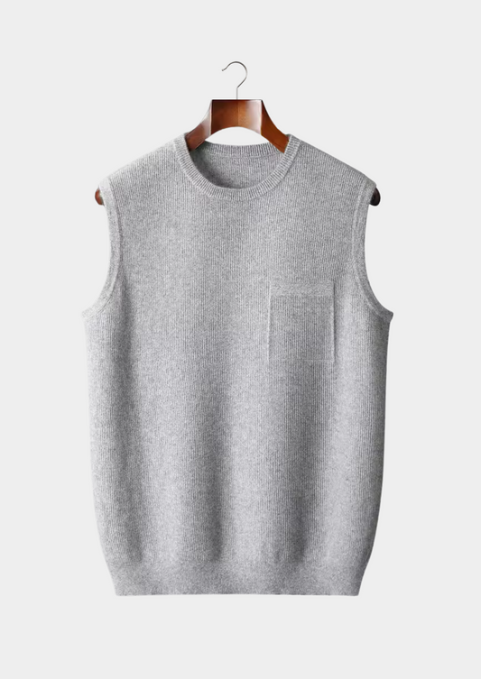 VogeLuxe | Men’s Ribbed Crewneck Sweater Vest 0