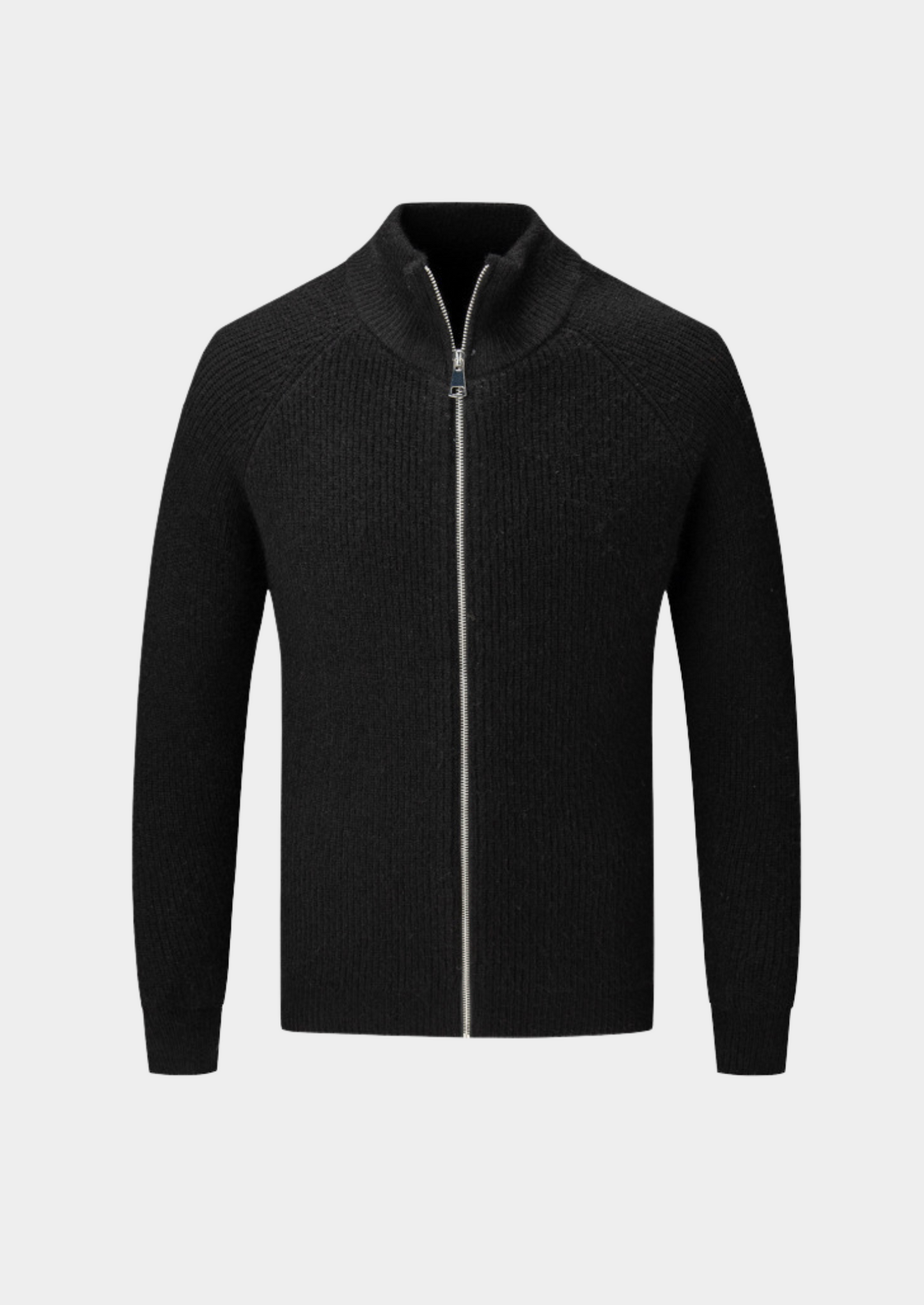 VogeLuxe | Men’s Ribbed Full-Zip Sweater 10