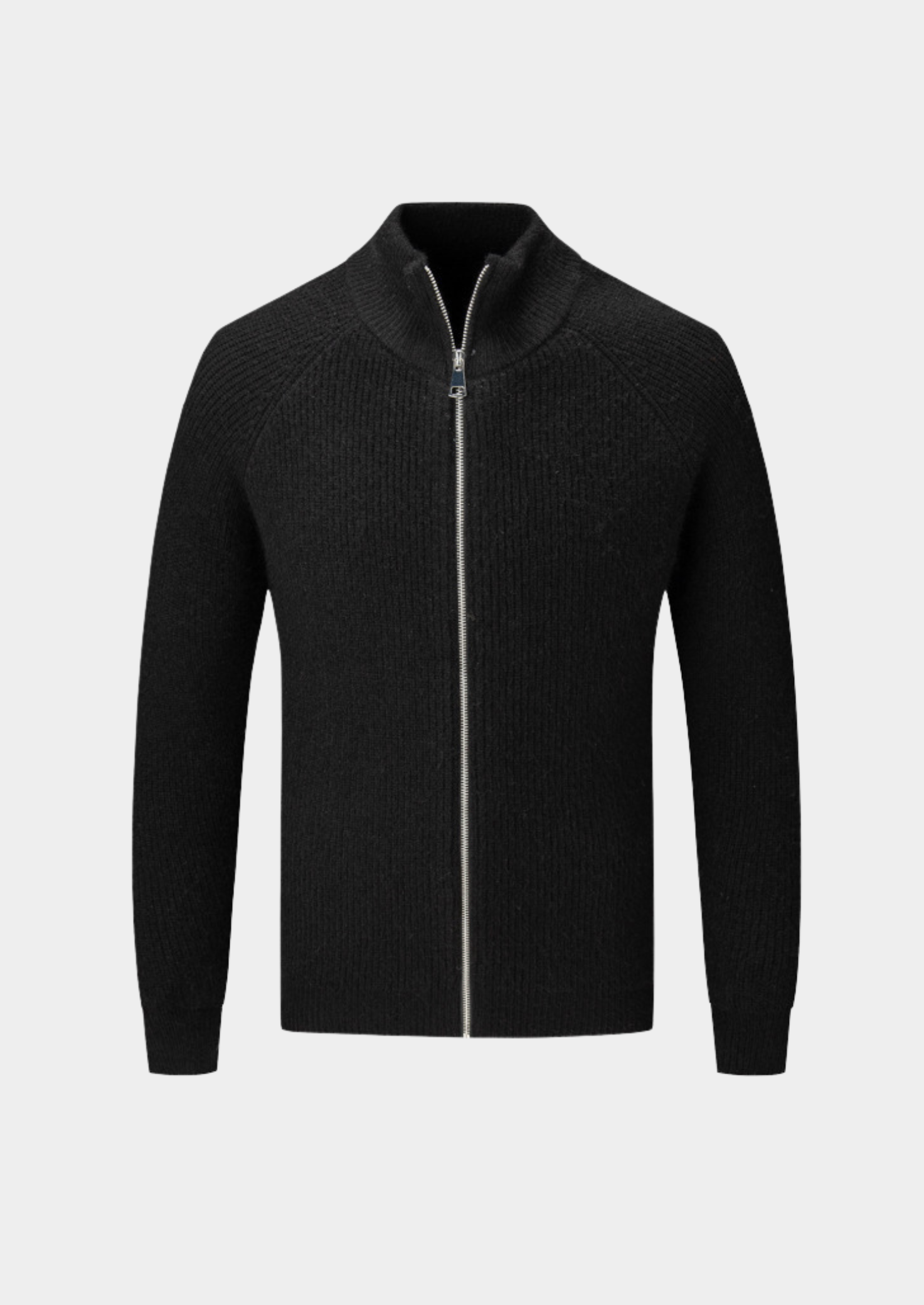 VogeLuxe | Men’s Ribbed Full-Zip Sweater 10
