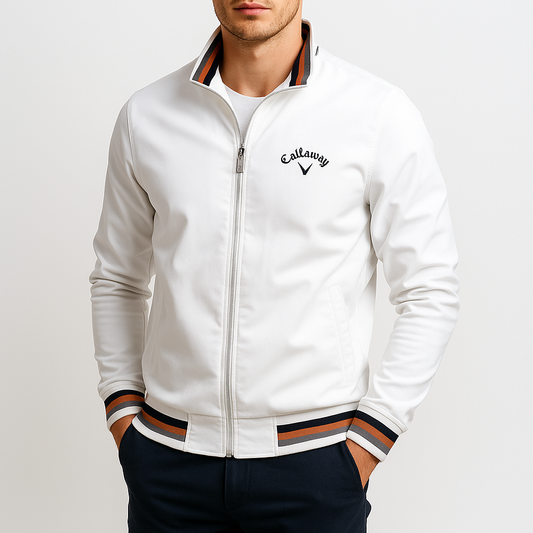 VogeLuxe | Men’s Ribbed Trim Golf Jacket 0