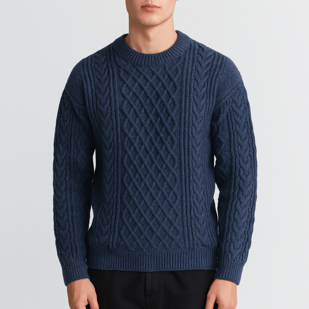 VogeLuxe | Men’s Ribbed Vintage Pullover Sweater 0