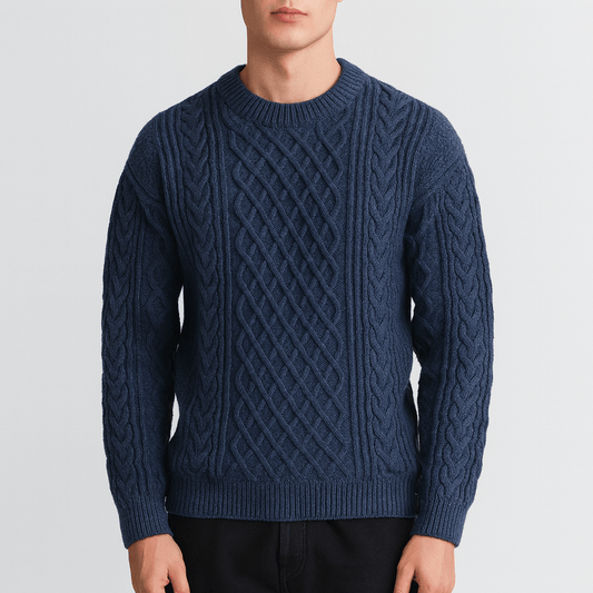 VogeLuxe | Men’s Ribbed Vintage Pullover Sweater 0
