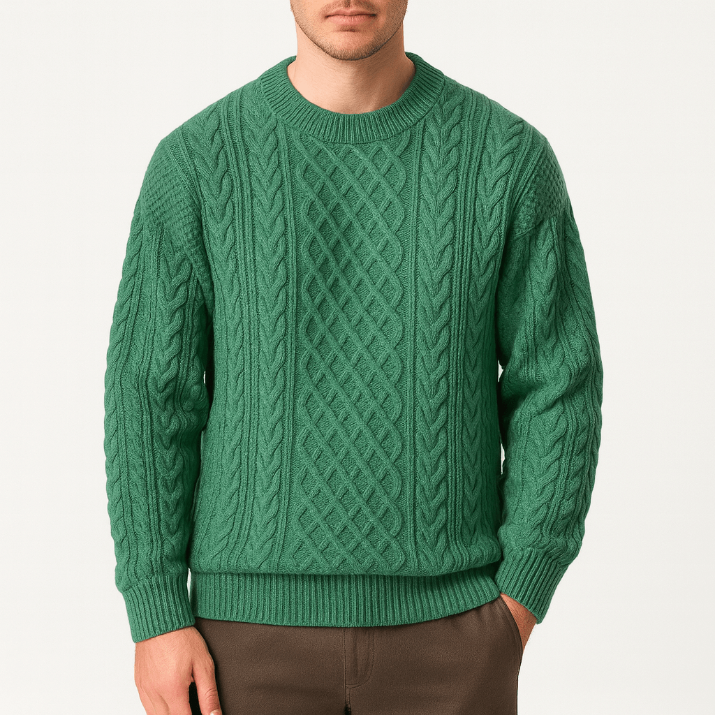 VogeLuxe | Men’s Ribbed Vintage Pullover Sweater 3