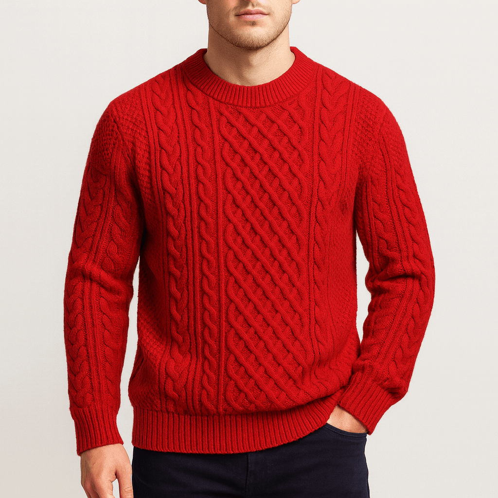 VogeLuxe | Men’s Ribbed Vintage Pullover Sweater 4