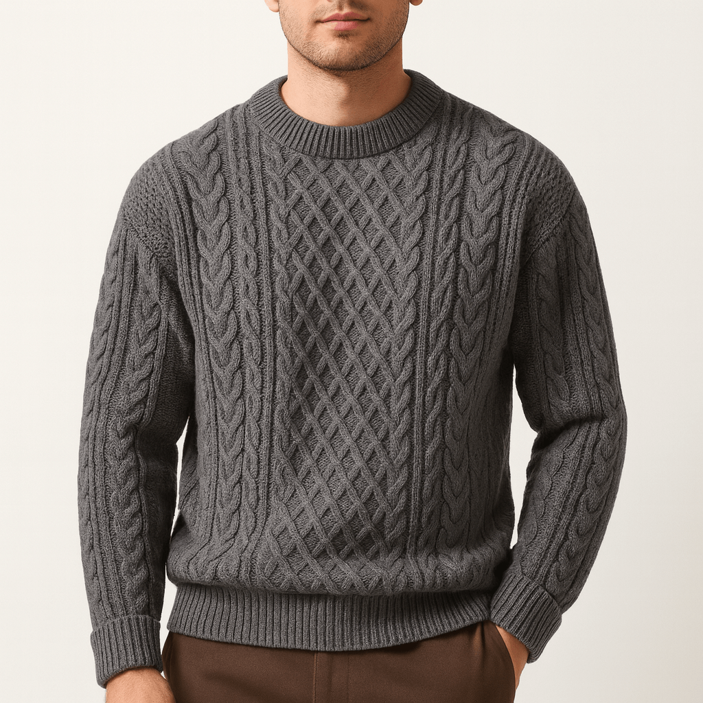 VogeLuxe | Men’s Ribbed Vintage Pullover Sweater 6