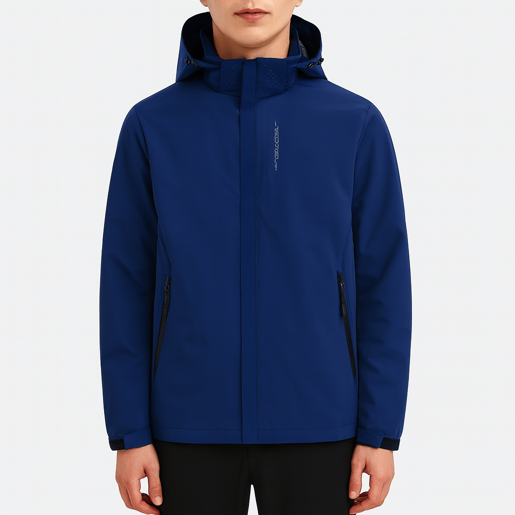 VogeLuxe | Men’s Royal Blue Rain Shell Jacket 0