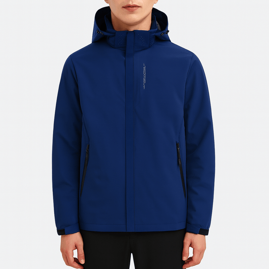 VogeLuxe | Men’s Royal Blue Rain Shell Jacket 0