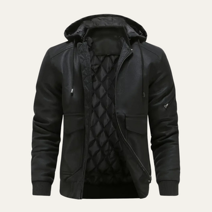 VogeLuxe | Men’s Rugged Faux Leather Jacket 1