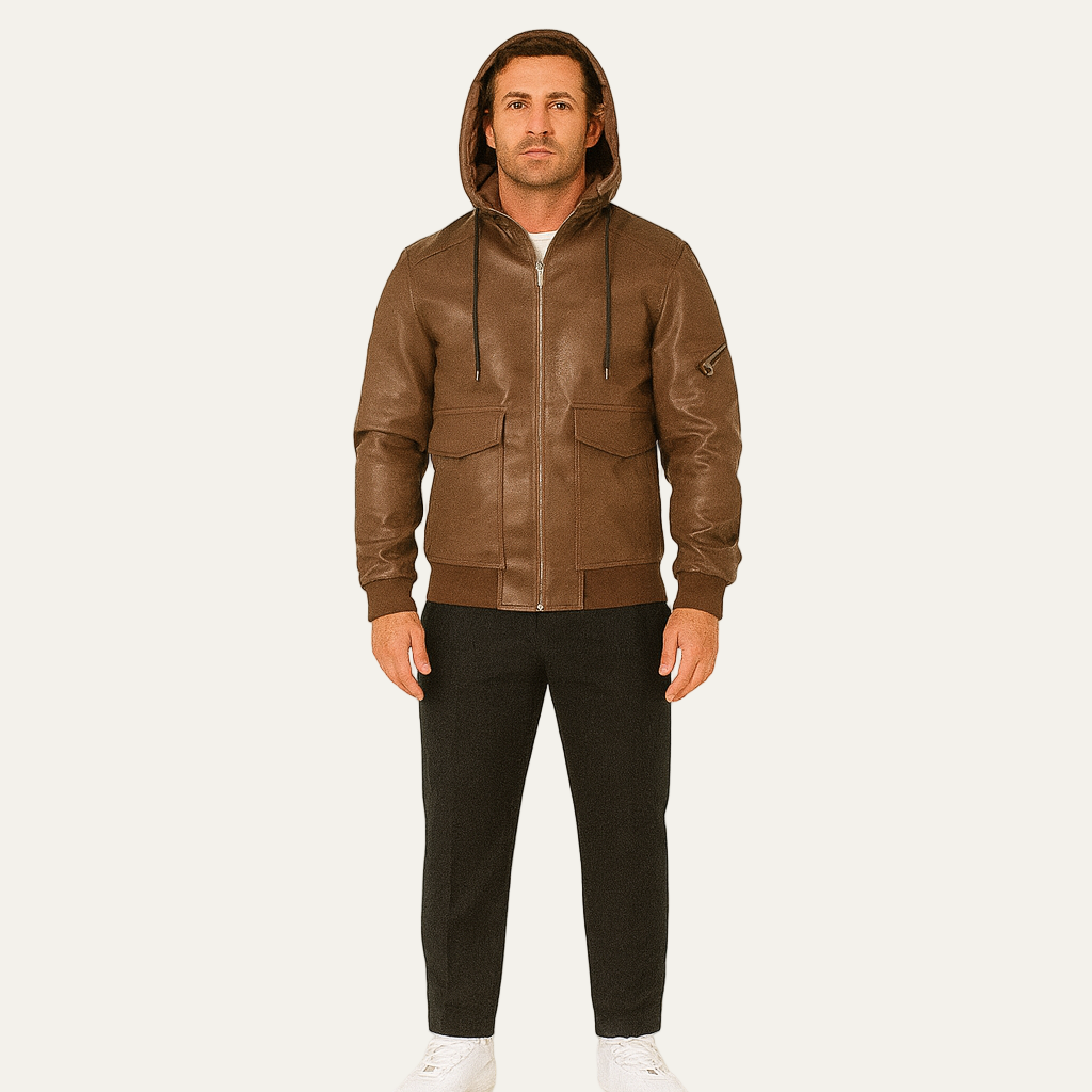 VogeLuxe | Men’s Rugged Faux Leather Jacket 2