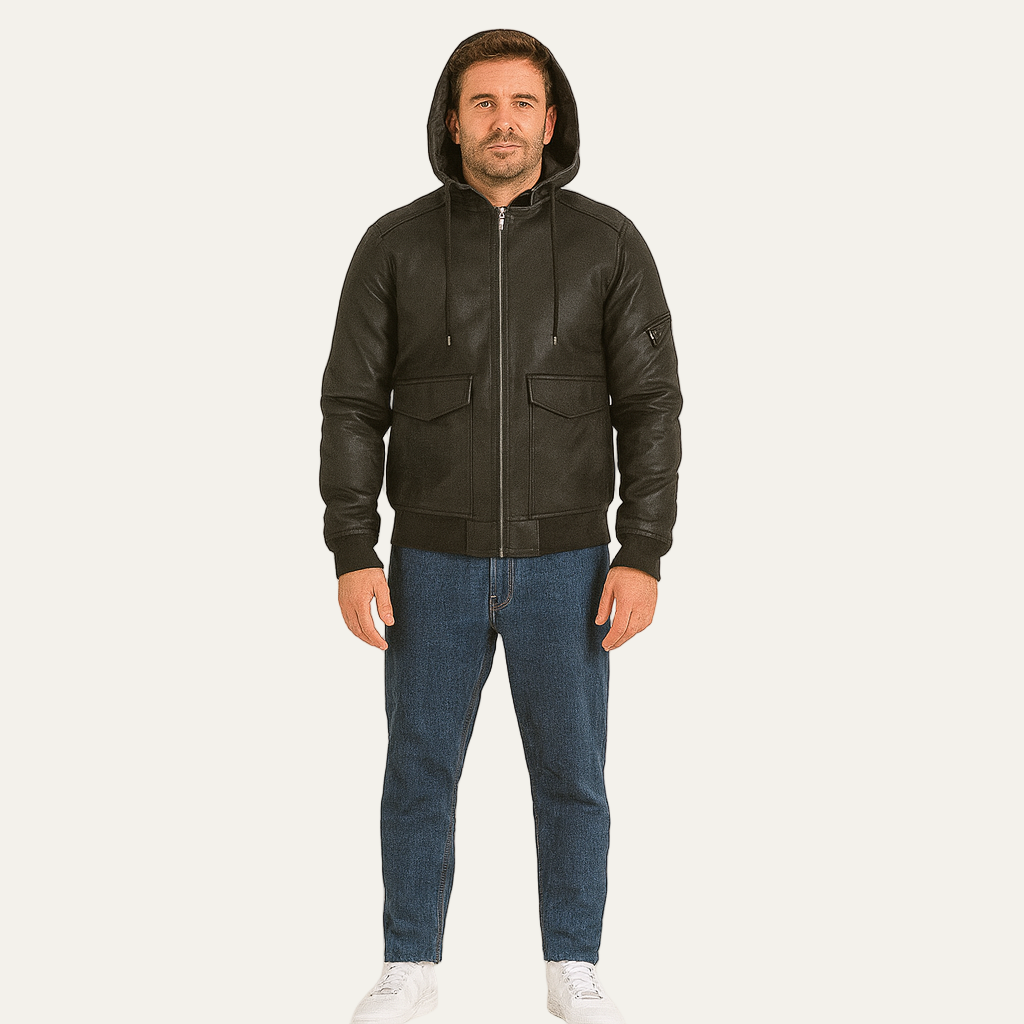 VogeLuxe | Men’s Rugged Faux Leather Jacket 3