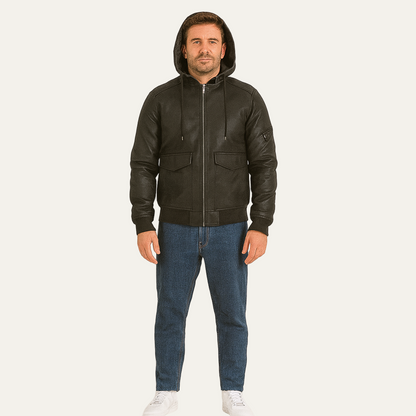 VogeLuxe | Men’s Rugged Faux Leather Jacket 3