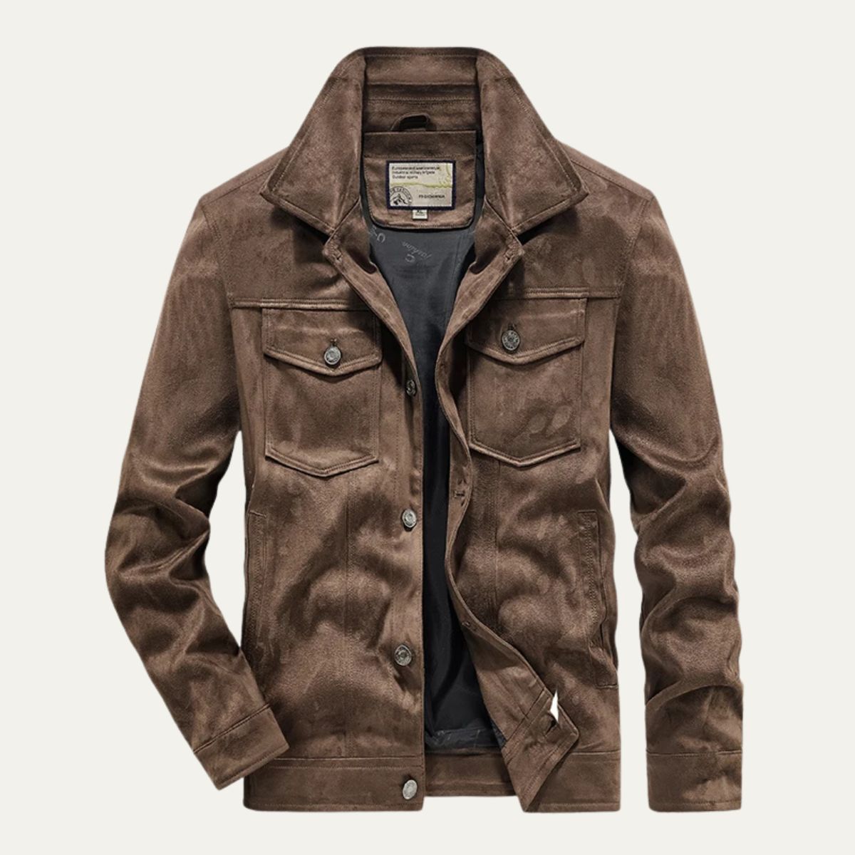 VogeLuxe | Men’s Rugged Suede Field Jacket 0