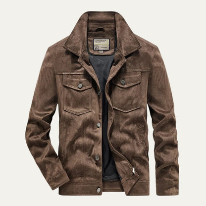 VogeLuxe | Men’s Rugged Suede Field Jacket 0