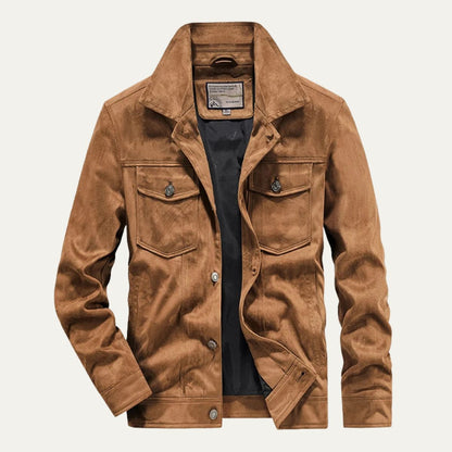 VogeLuxe | Men’s Rugged Suede Field Jacket 5