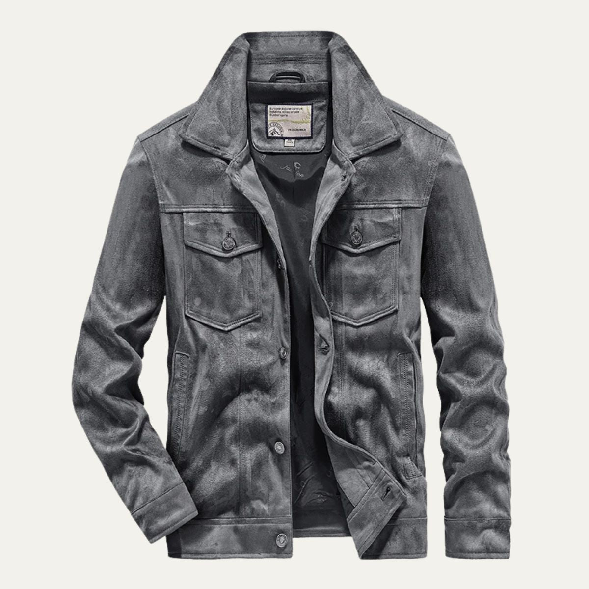 VogeLuxe | Men’s Rugged Suede Field Jacket 7