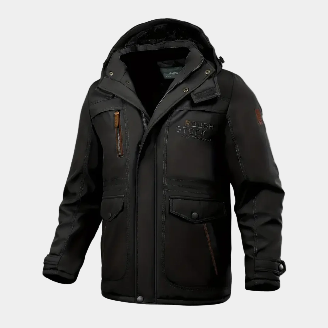 VogeLuxe | Men’s Rugged Utility Parka with Multi-Pocket Design 1