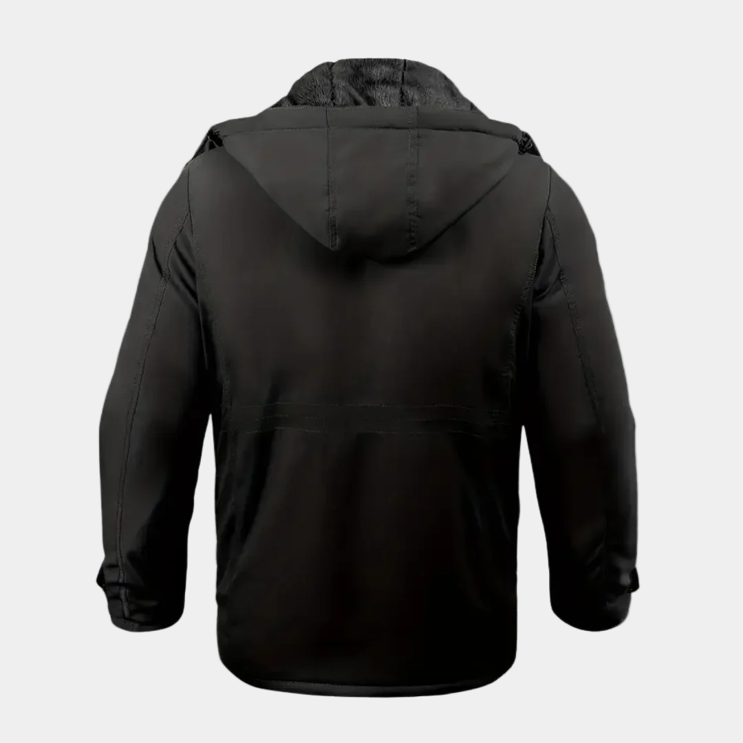 VogeLuxe | Men’s Rugged Utility Parka with Multi-Pocket Design 2