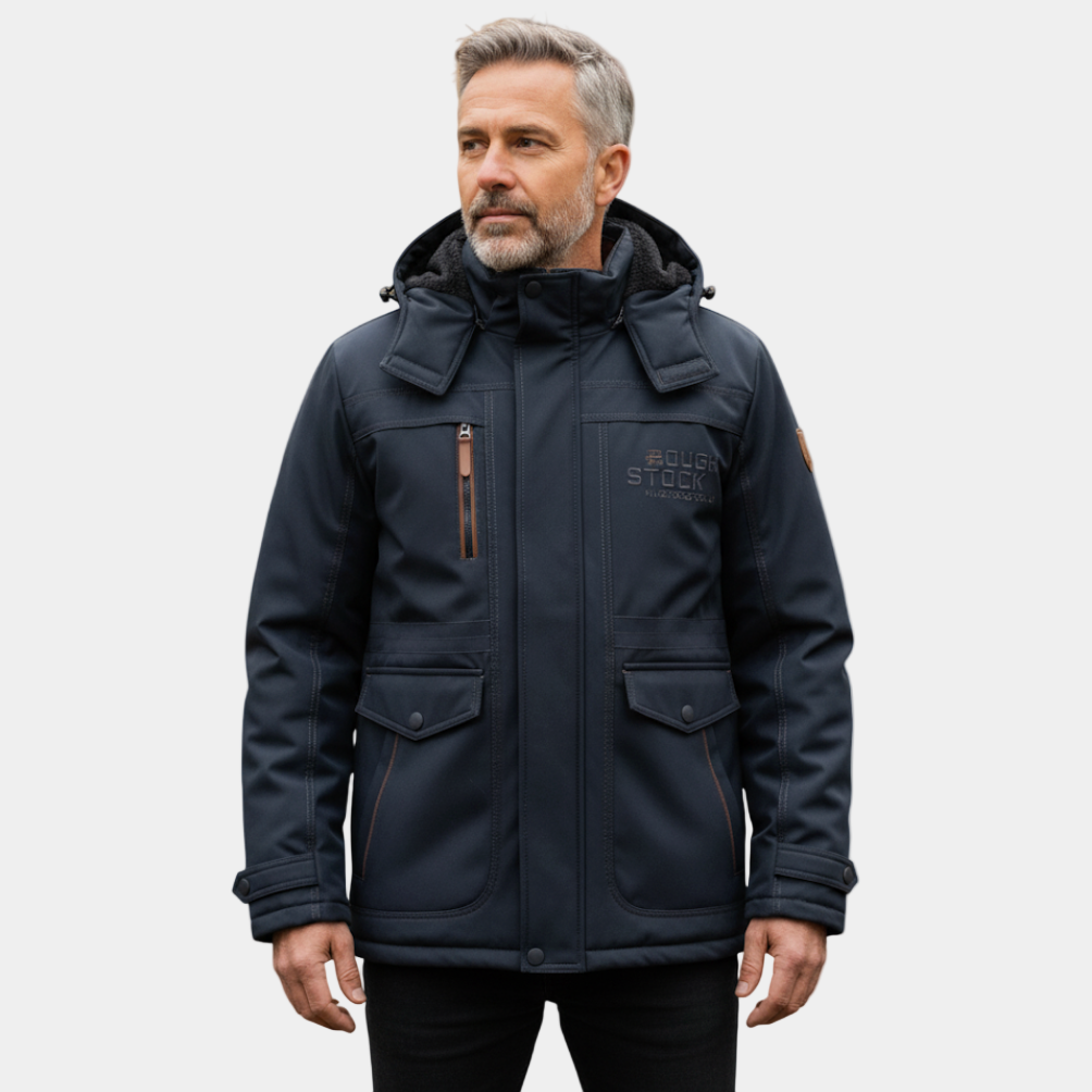 VogeLuxe | Men’s Rugged Utility Parka with Multi-Pocket Design 3