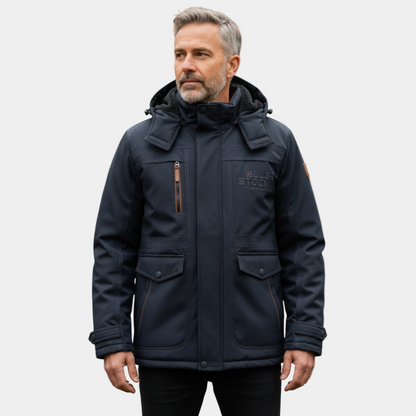 VogeLuxe | Men’s Rugged Utility Parka with Multi-Pocket Design 3