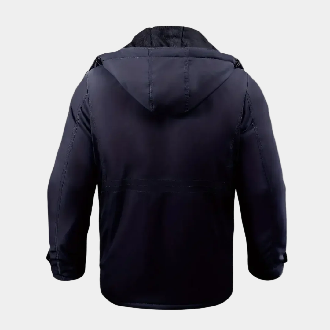 VogeLuxe | Men’s Rugged Utility Parka with Multi-Pocket Design 4