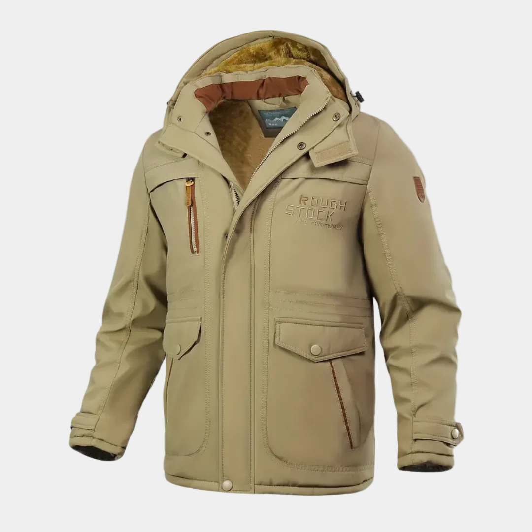 VogeLuxe | Men’s Rugged Utility Parka with Multi-Pocket Design 5