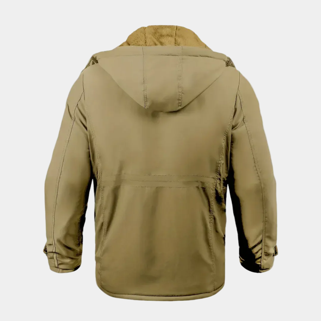 VogeLuxe | Men’s Rugged Utility Parka with Multi-Pocket Design 6