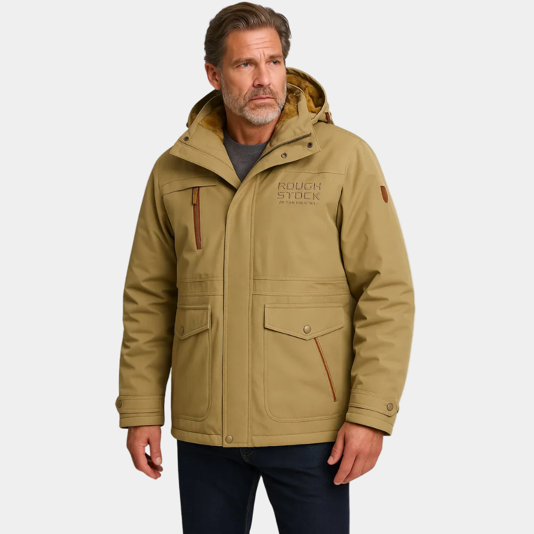 VogeLuxe | Men’s Rugged Utility Parka with Multi-Pocket Design 7