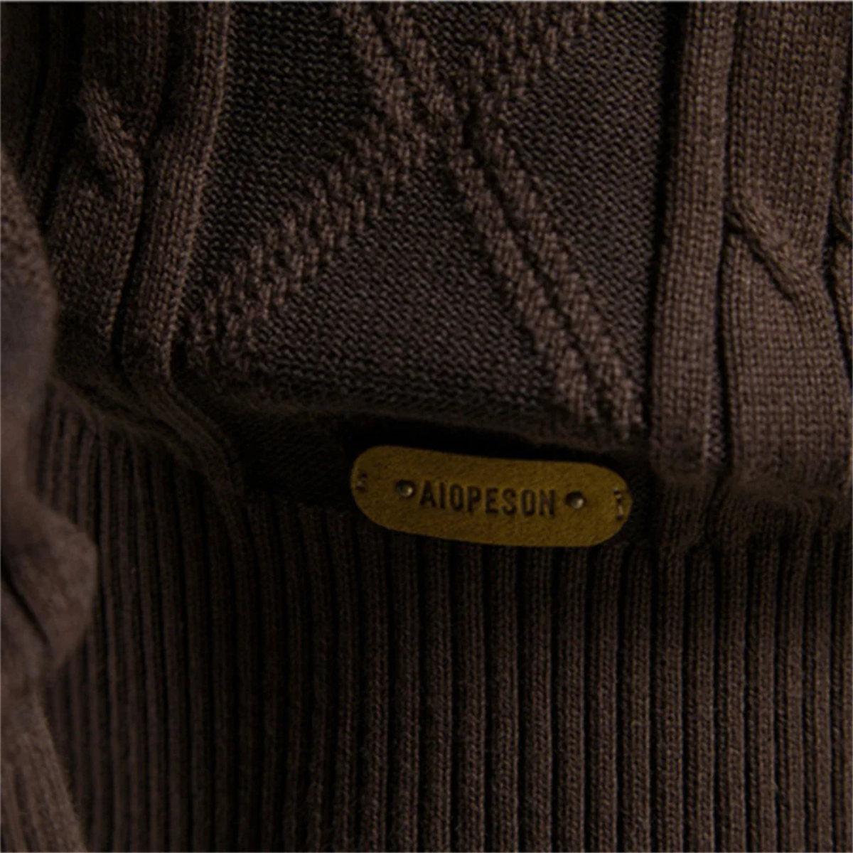 VogeLuxe | Men’s Shawl-Collar Cardigan with Cable Knit 3