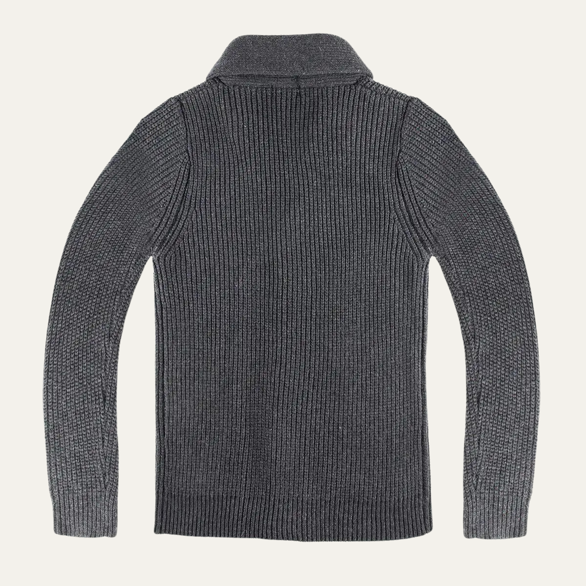 VogeLuxe | Men’s Shawl-Collar Ribbed Cardigan 1