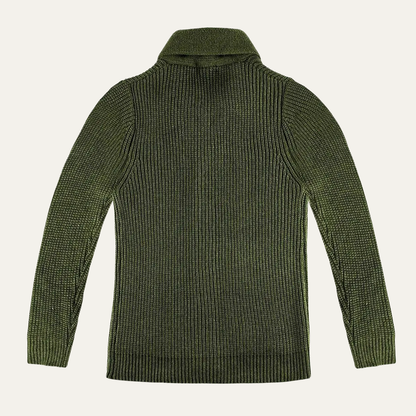 VogeLuxe | Men’s Shawl-Collar Ribbed Cardigan 2