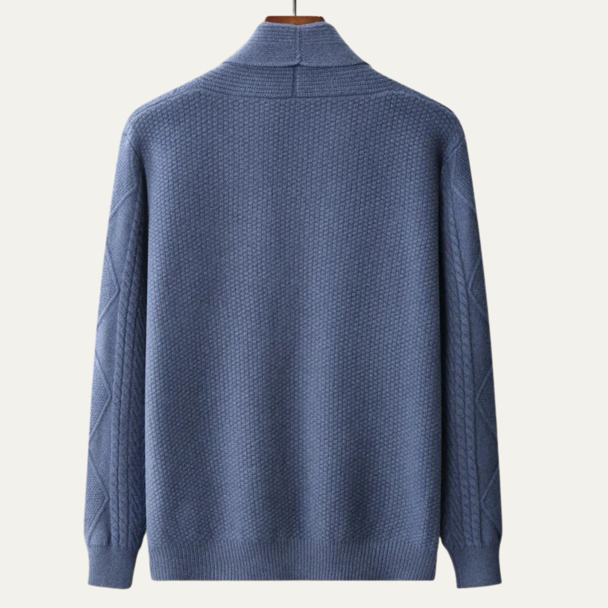 VogeLuxe | Men’s Shawl Collar Button-Up Cardigan 1