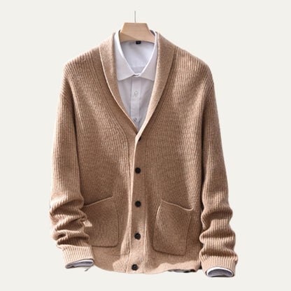 VogeLuxe | Men’s Shawl Collar Knitted Cardigan 0