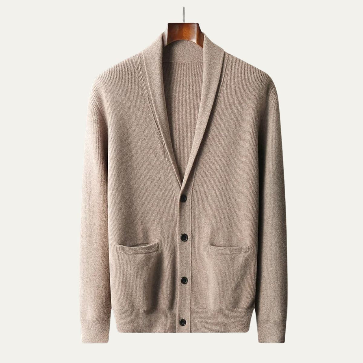 VogeLuxe | Men’s Shawl Collar Knitted Cardigan 1