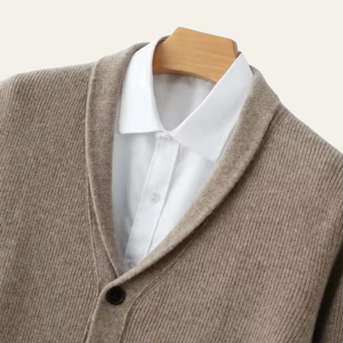 VogeLuxe | Men’s Shawl Collar Knitted Cardigan 3