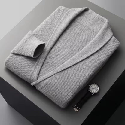 VogeLuxe | Men’s Shawl Collar Knitted Cardigan 7